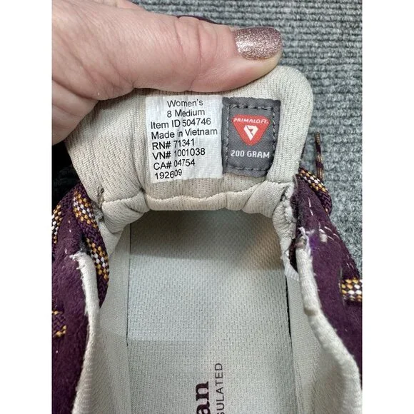 LL Bean Tek 2.5 Hiking Shoes Womens 8M Purple Waterproof Insulated Suede 504746 - Picture 10 of 11